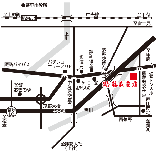 長野・茅野店のアクセスマップ