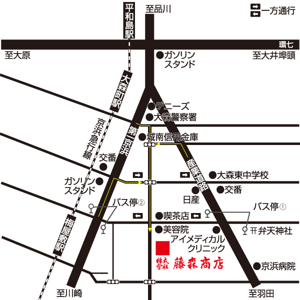 東京本店のアクセスマップ